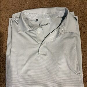 Men's Striped Gray Polo Shirt